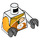 LEGO blanc Racer Minifig Torse (973 / 76382)