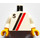 LEGO Weiß Racer mit rot und Schwarz Streifen und &quot;S&quot; Town Torso (973)