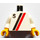 LEGO Bianco Racer con Rosso e Nero Strisce e &quot;S&quot; Town Busto (973)