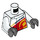 LEGO Weiß Rally Auto Man Minifig Torso (973 / 76382)
