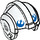 LEGO White Rebel Pilot Helmet with Blue Imperial Logos (30370 / 50355)