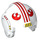 LEGO Wit Rebel Pilot Helm met Rood Rebel logo (47215 / 91599)