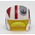 LEGO White Rebel Pilot Helmet with Transparent Yellow Visor and Dark Red and Black Decoration (23741 / 35988)