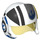 LEGO White Rebel Pilot Helmet with Transparent Yellow Visor with Black Stripes (26916 / 35990)