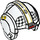 LEGO Weiß Rebel Pilot Helm mit U-Flügel Chequered Muster (28522 / 30370)