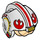 LEGO White Rebel Pilot Helmet with Visor and Red Stripe (39575)