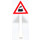 LEGO White Road Sign Triangle with Cab Window Pattern (649)