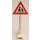 LEGO White Road Sign Triangle with Children Playing (649)