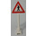 LEGO White Road Sign Triangle with Pedestrian (649)