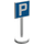 LEGO White Road Sign with Parking Pattern