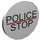 LEGO White Roadsign Clip-on 2 x 2 Round with &quot;POLICE STOP&quot; (30261)
