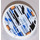 LEGO Wit Roadsign Clip-Aan 2 x 2 Ronde met Solar Paneel Sticker (30261)
