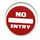 LEGO White Roadsign Clip-on 2 x 2 Round with White &#039;No Entry&#039; and White Bar Sticker (30261)