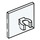 LEGO blanc Roadsign Clip-sur 2 x 2 Carré avec clip &#039;O&#039; ouvert (15210 / 65673)
