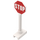 LEGO White Roadsign Octagonal with Stop Sign