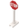 LEGO White Roadsign Octagonal with Stop Sign (7696)