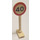 LEGO White Roadsign Round with &#039;40&#039; Speed Limit