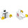 LEGO Weiß Robe Torso mit Clasps und rot Blume auf Der Rücken (973 / 76382)
