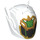LEGO Weiß Roboter Helm mit Ear Antennas mit Mei Gold und Green Muster (46534 / 67336)