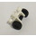 LEGO blanc Rond assiette 2 x 2 avec Noir roues