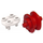 LEGO White Round Plate 2 x 2 with Red Wheel