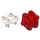 LEGO Blanc Round Plate 2 x 2 with Red Wheel