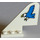 LEGO White Rudder 2 x 5 x 3.7 with Blue Eagle Sticker (3587)