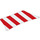 LEGO Weiß Segel mit rot Streifen - Groß (69263)