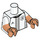 LEGO White Sami Khedira, No. 6 Minifig Torso (973 / 16360)