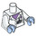 LEGO White Scientist Lab Coat with Medium Lavender Shirt and ID Badge Female Torso (973 / 88585)