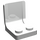 LEGO blanc Siège 2 x 2 avec marque de moulage dans le siège (4079)
