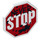 LEGO Blanco Escudo con Never STOP Sign (44156)