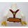 LEGO Weiß Shirt Torso mit Tan Tie, Brown Suspenders (973 / 76382)