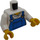 LEGO White Shirt with Blue Overalls Bib Torso (973 / 76382)