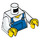 LEGO White Shirt with Blue Overalls Bib Torso (973 / 76382)
