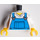 LEGO White Shirt with Blue Overalls Bib Torso (973 / 76382)