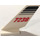 LEGO White Shuttle Tail 2 x 6 x 4 with 7238 and Black Lines Pattern on Both Sides Sticker (6239)