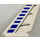 LEGO White Shuttle Tail 2 x 6 x 4 with Blue Stripes Left Sticker (6239)
