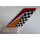 LEGO White Shuttle Tail 2 x 6 x 4 with Checkered and Orange Sticker (6239)