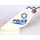 LEGO White Shuttle Tail 2 x 6 x 4 with Checkered Police Logo and Star (Both Sides) (6239 / 41010)