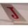 LEGO White Shuttle Tail 2 x 6 x 4 with Red &quot;J&quot; (Joker) Sticker (6239)