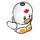 LEGO blanc Sitting Oiseau avec rouge Crest (104220)