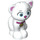 LEGO White Sitting Cat with Blue Eyes and Pink Collar (73017)