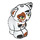 LEGO Blanc Sitting Chat avec Vert Yeux et Marron et Noir Patches (37068)