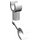 LEGO Wit Skelet Arm met Horizontaal Hand (26163 / 49752)