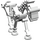 LEGO Weiß Skelett Pferd (59228 / 74463)