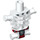LEGO White Skeleton Torso Thick Ribs with Red and Skull (29075 / 45184)