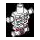 LEGO blanc Squelette Torse Épais Ribs avec rouge Loincloth (33794 / 37607)