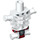 LEGO Wit Skelet Torso met Angular Ribs met Rood en Schedel (29075 / 45184)