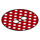 LEGO blanc Skirt avec 2 des trous avec Polka Dots sur rouge (50689)